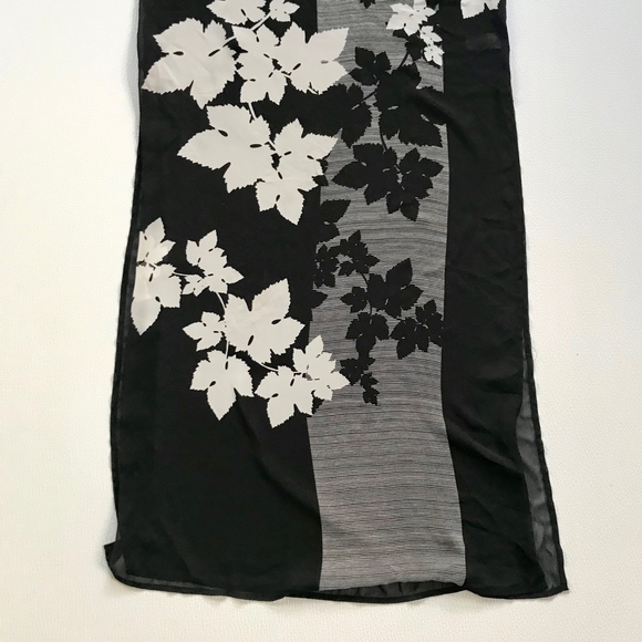 🍁 Vince Camuto Sheer Black Floral Tunic Top - Picture 4 of 8